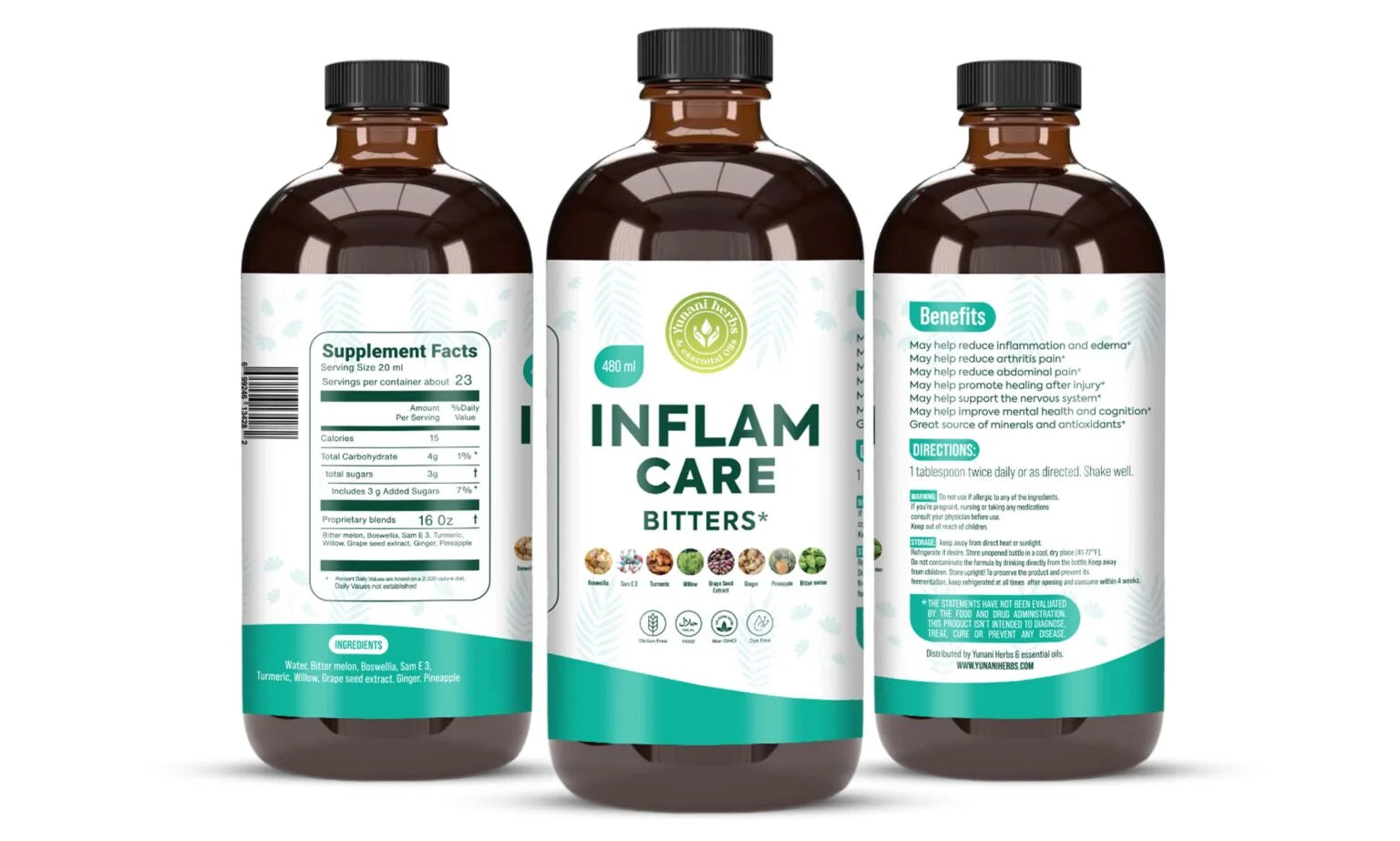Yunani Herbs - Inflam Care Bitters