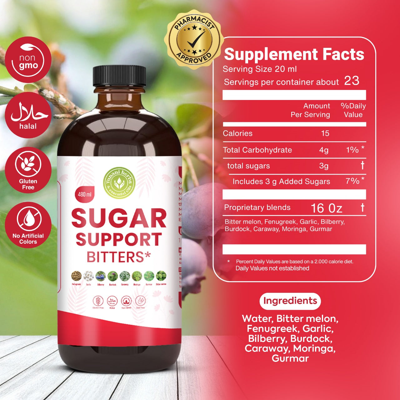 Yunani Herbs - Sugar Support Bitters for diabetes