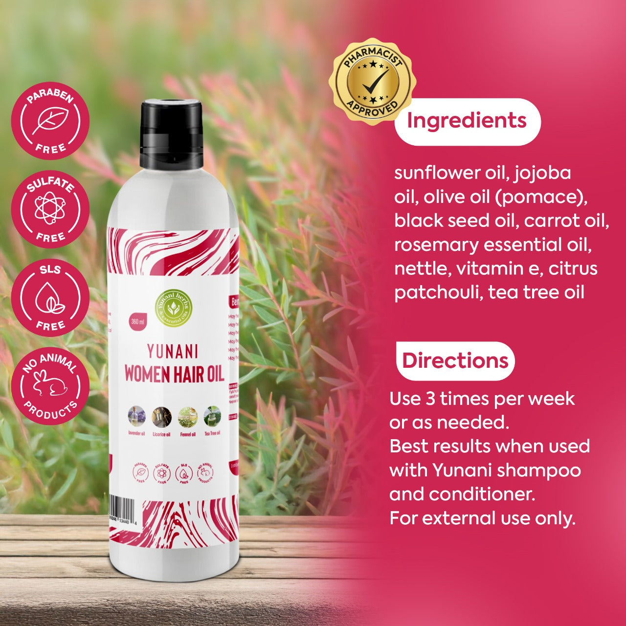 Yunani Women's Hair Oil