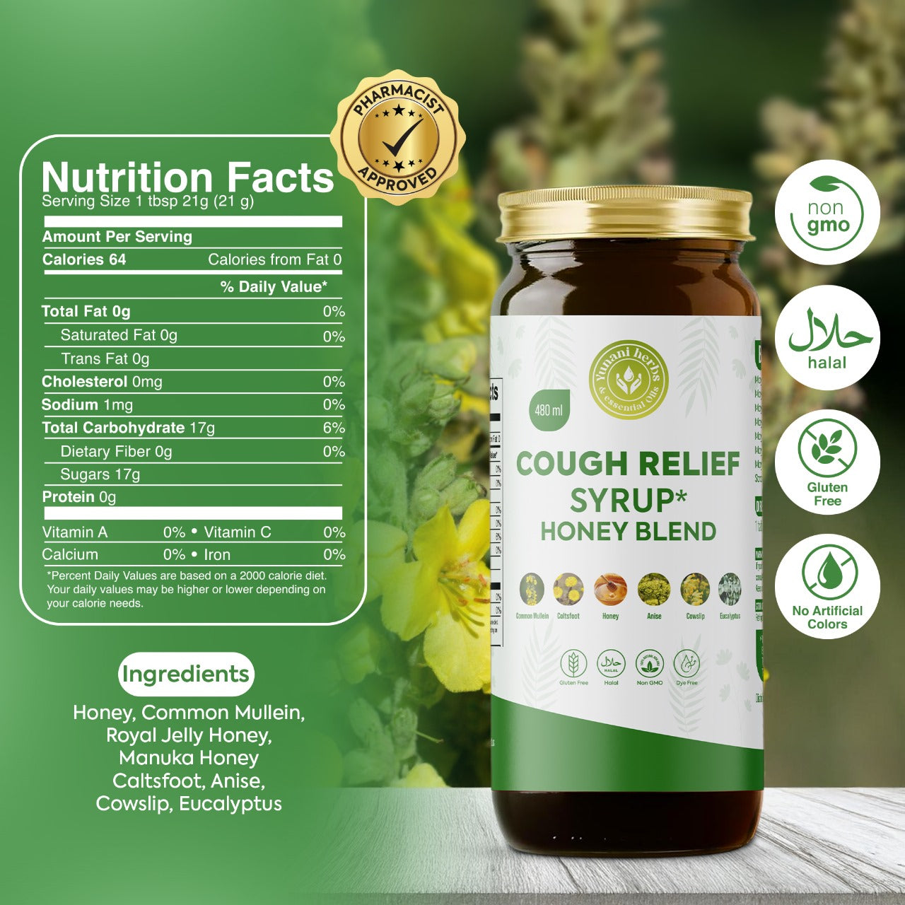 Yunani Herbs - Cough Relief Syrup Honey Blend
