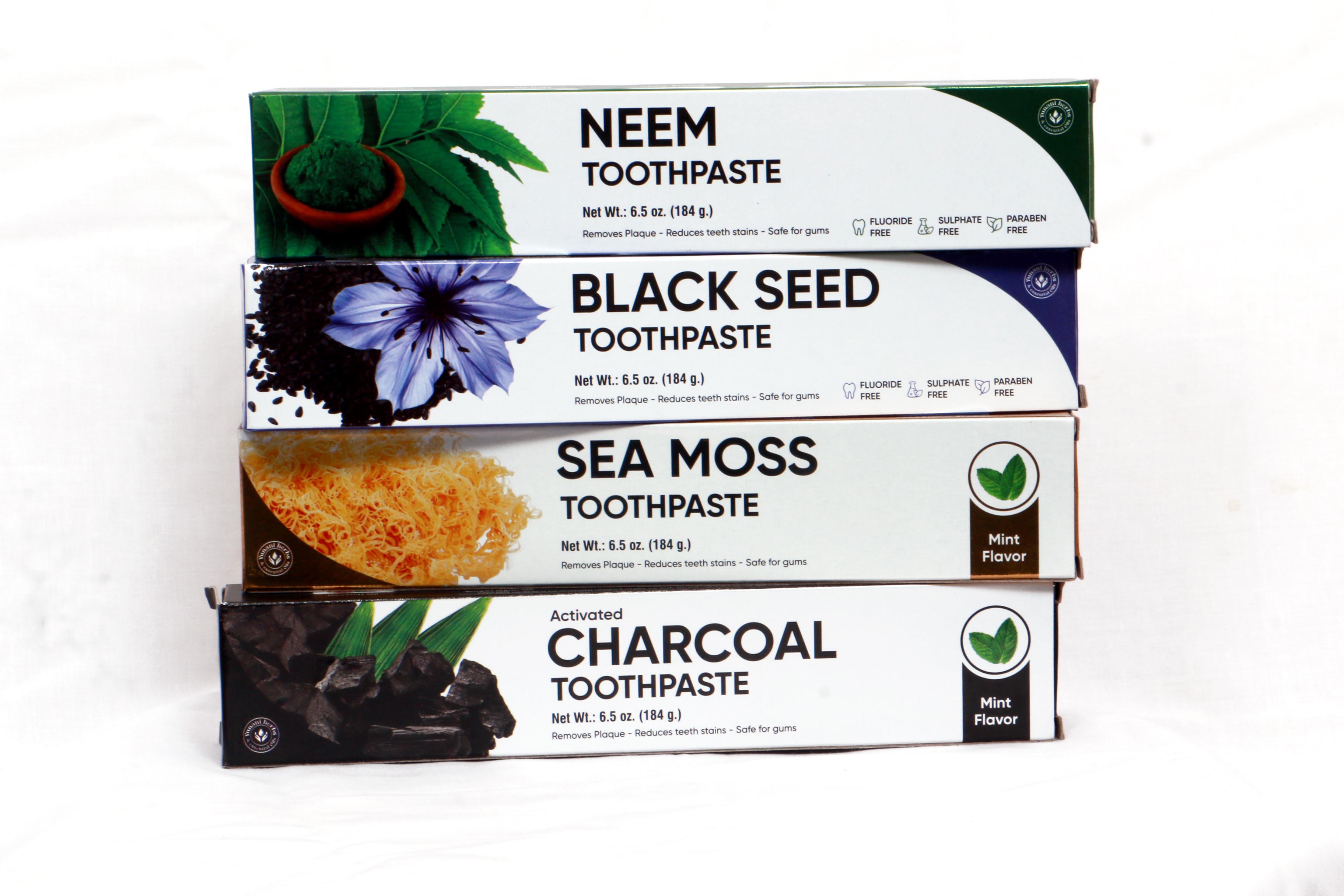 Neem Toothpaste Fluoride Free Paraben Free 6.5 oz 6 pack value
