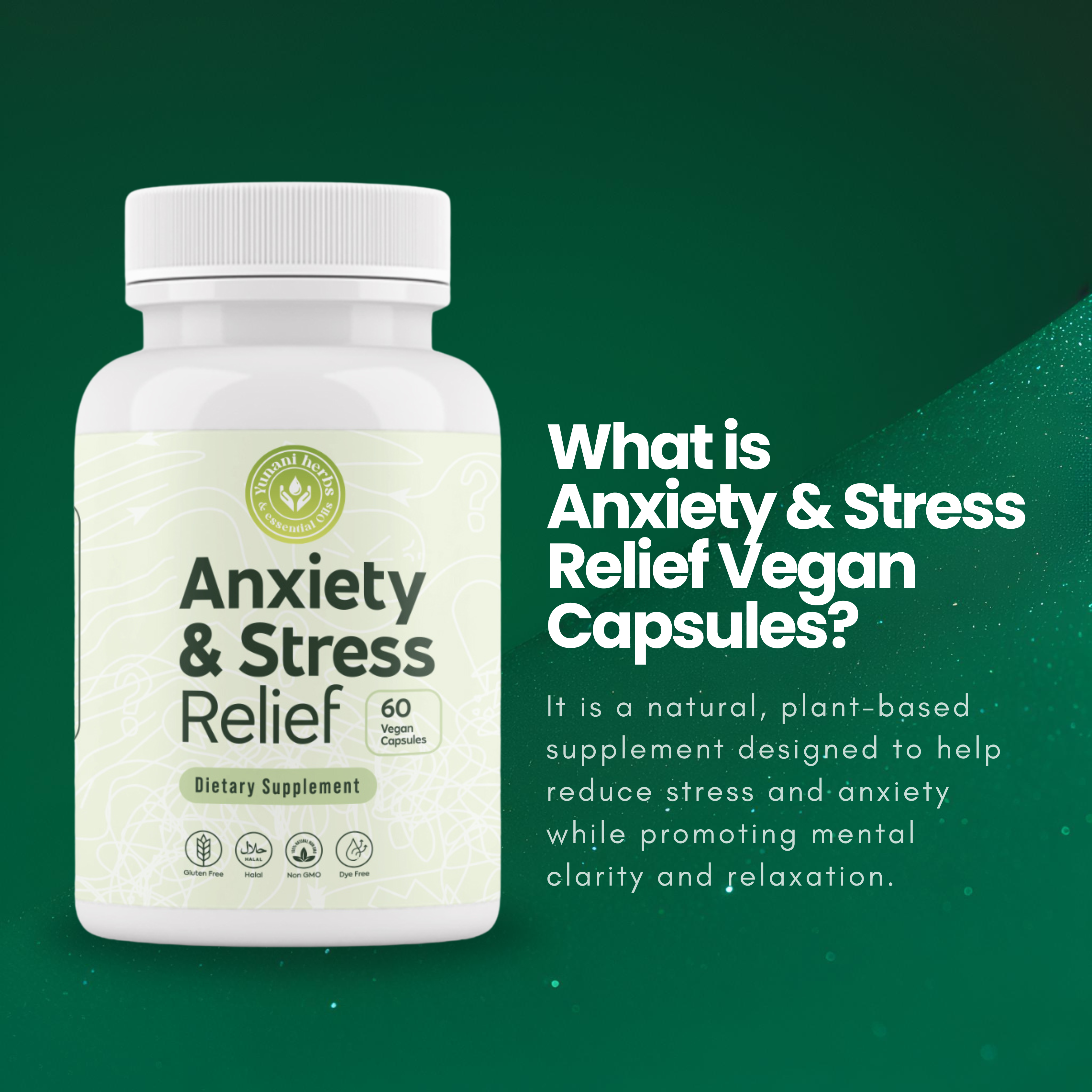 Anxiety & Stress Relief 60 vegan capsules