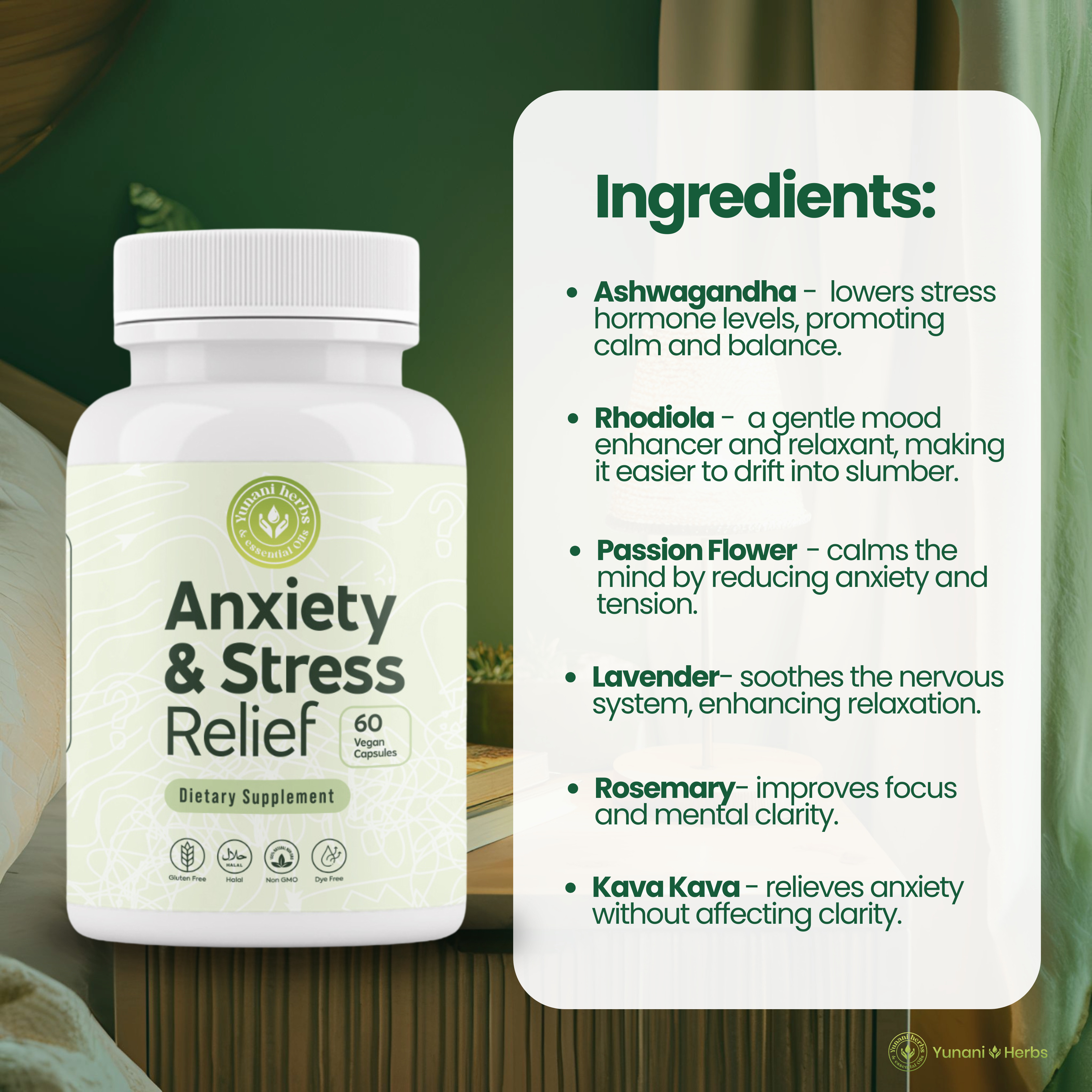 Yunani Herbs - Anxiety & Stress Relief