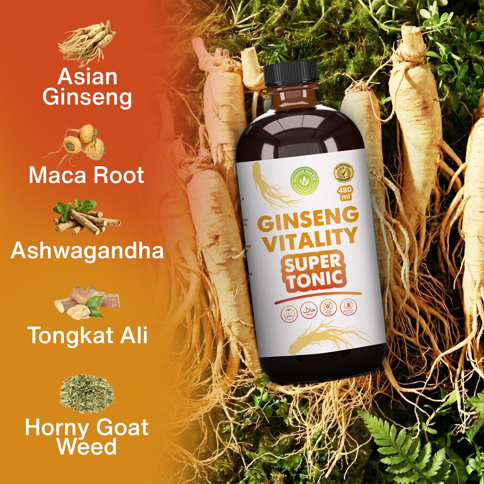 Ginseng Vitality Super Tonic 480 mls