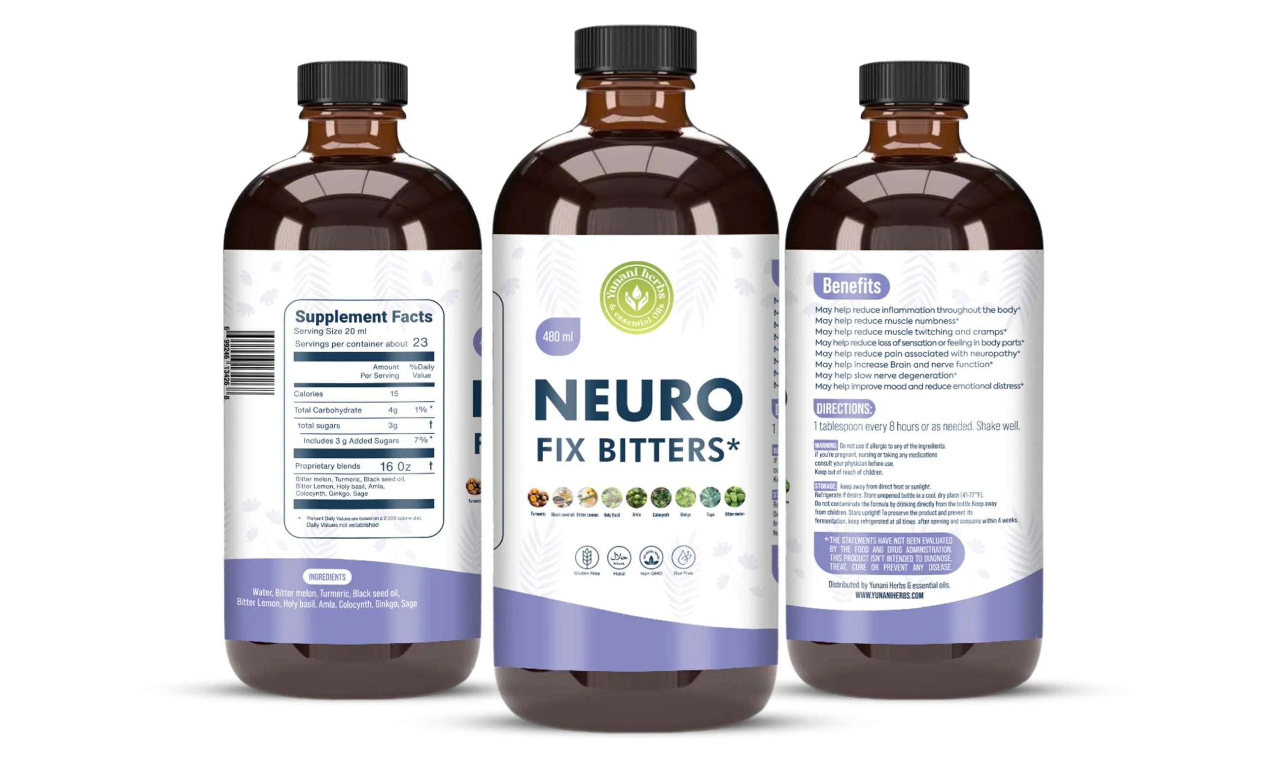 Yunani Herbs - Neuro Fix Organic Herbal Drops