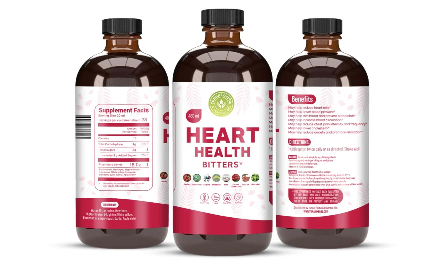 Yunani Herbs - Heart Health Bitters lower blood pressure
