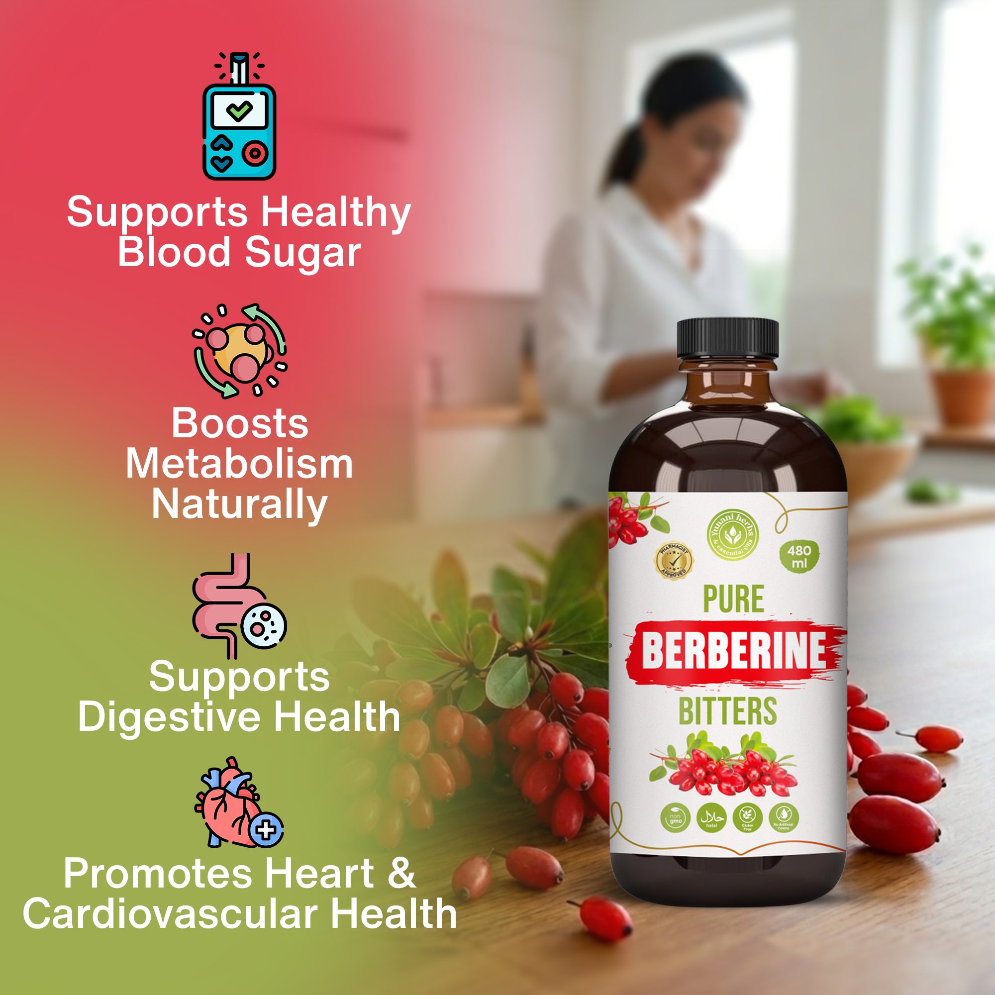 Pure Berberine Bitters 480 mls
