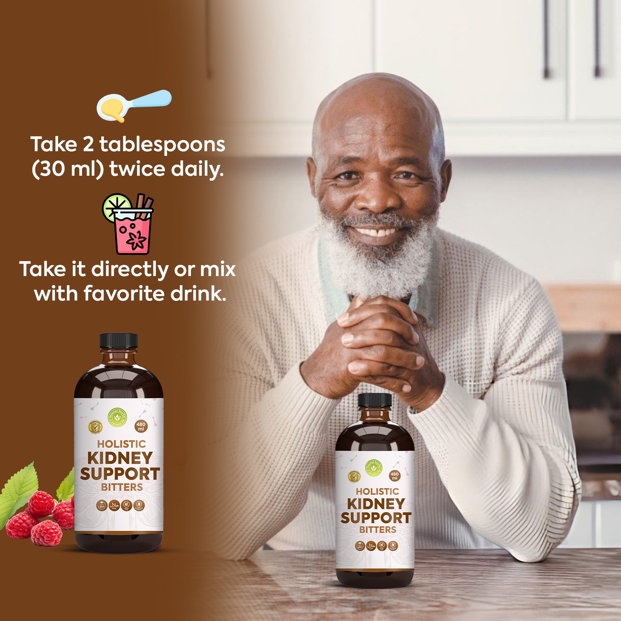 Holistic Kidney support Bitters 480 mls