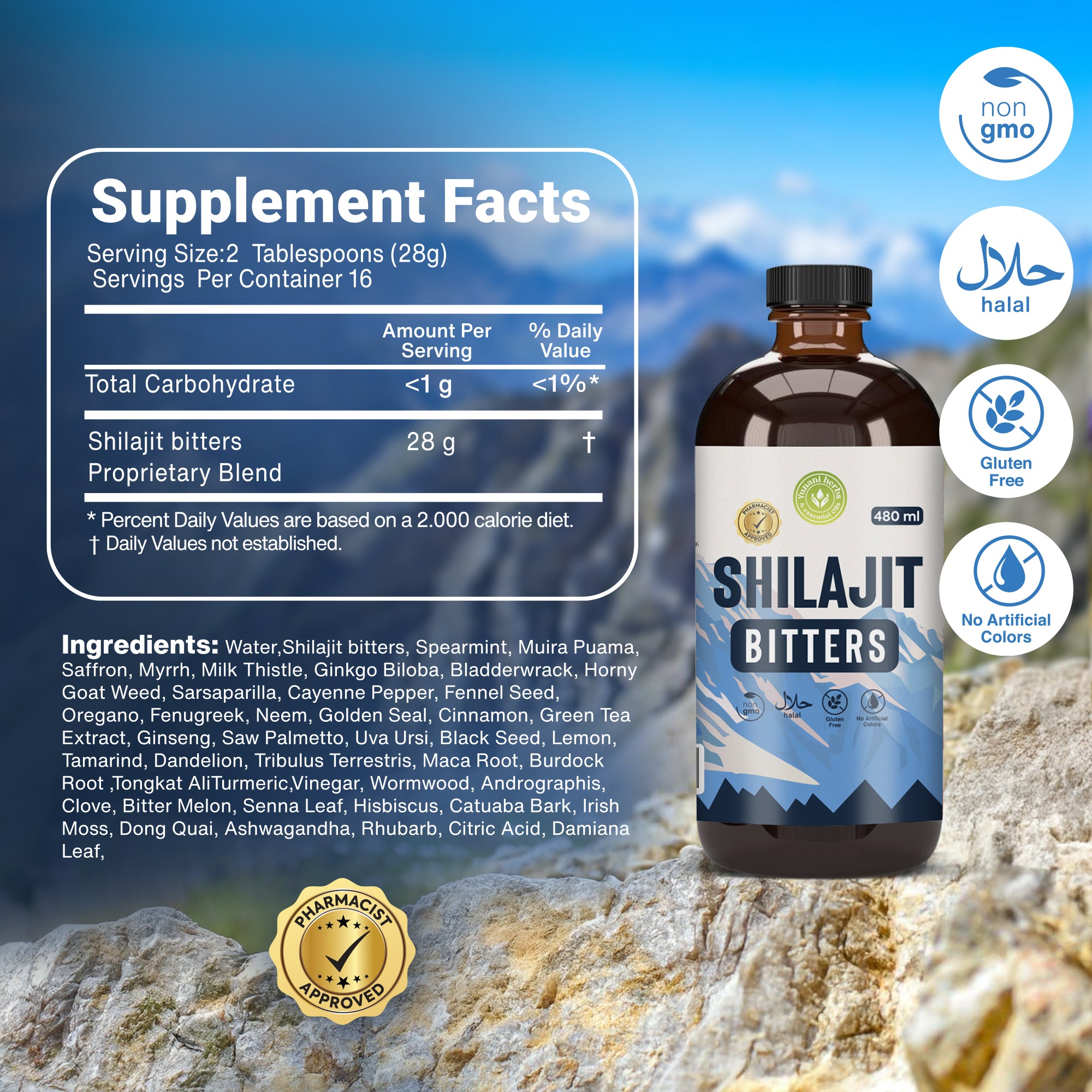 Shilajit Bitters 480 mls