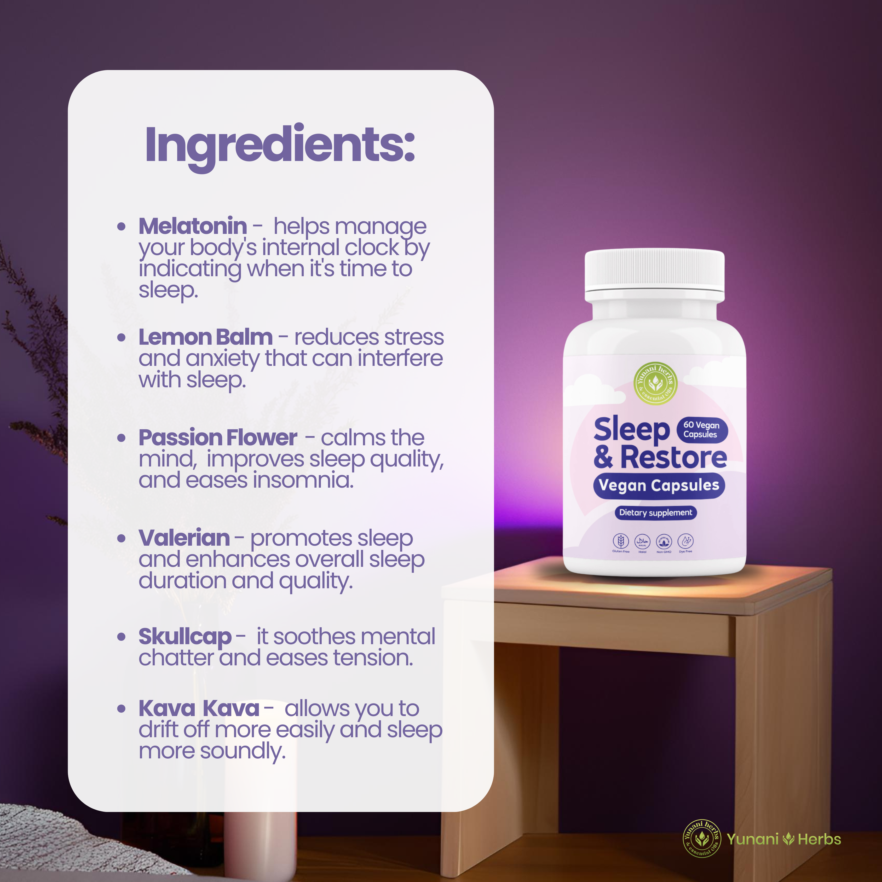 Sleep & Restore 60 vegan capsules