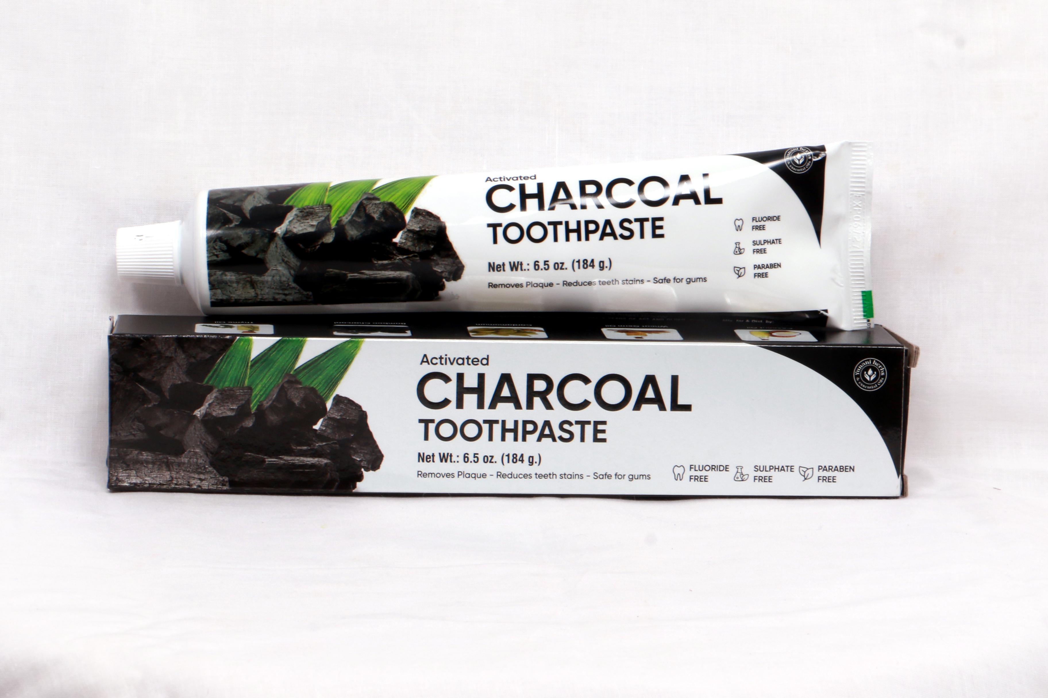 Charcoal Toothpaste Fluoride Free Paraben Free 6.5 oz 6 pack value