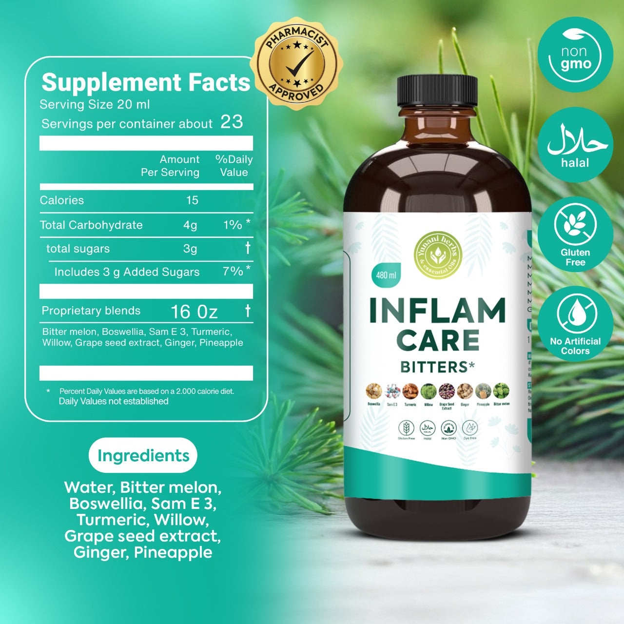Yunani Herbs - Inflam Care Bitters