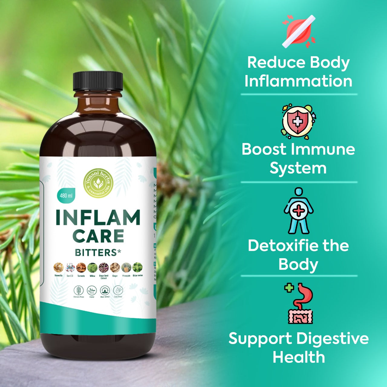 Yunani Herbs - Inflam Care Bitters
