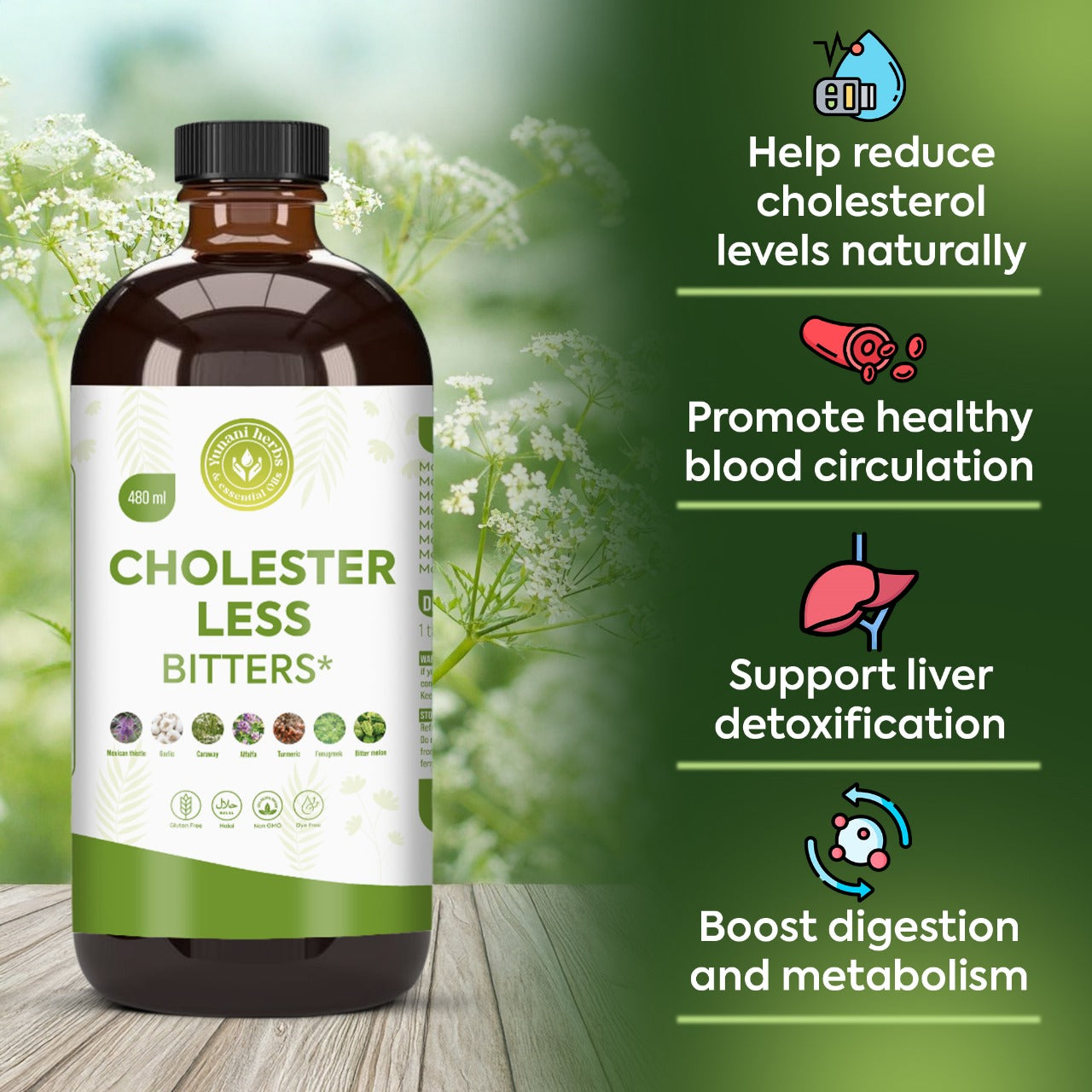 Yunani Herbs - Cholester Less Bitters