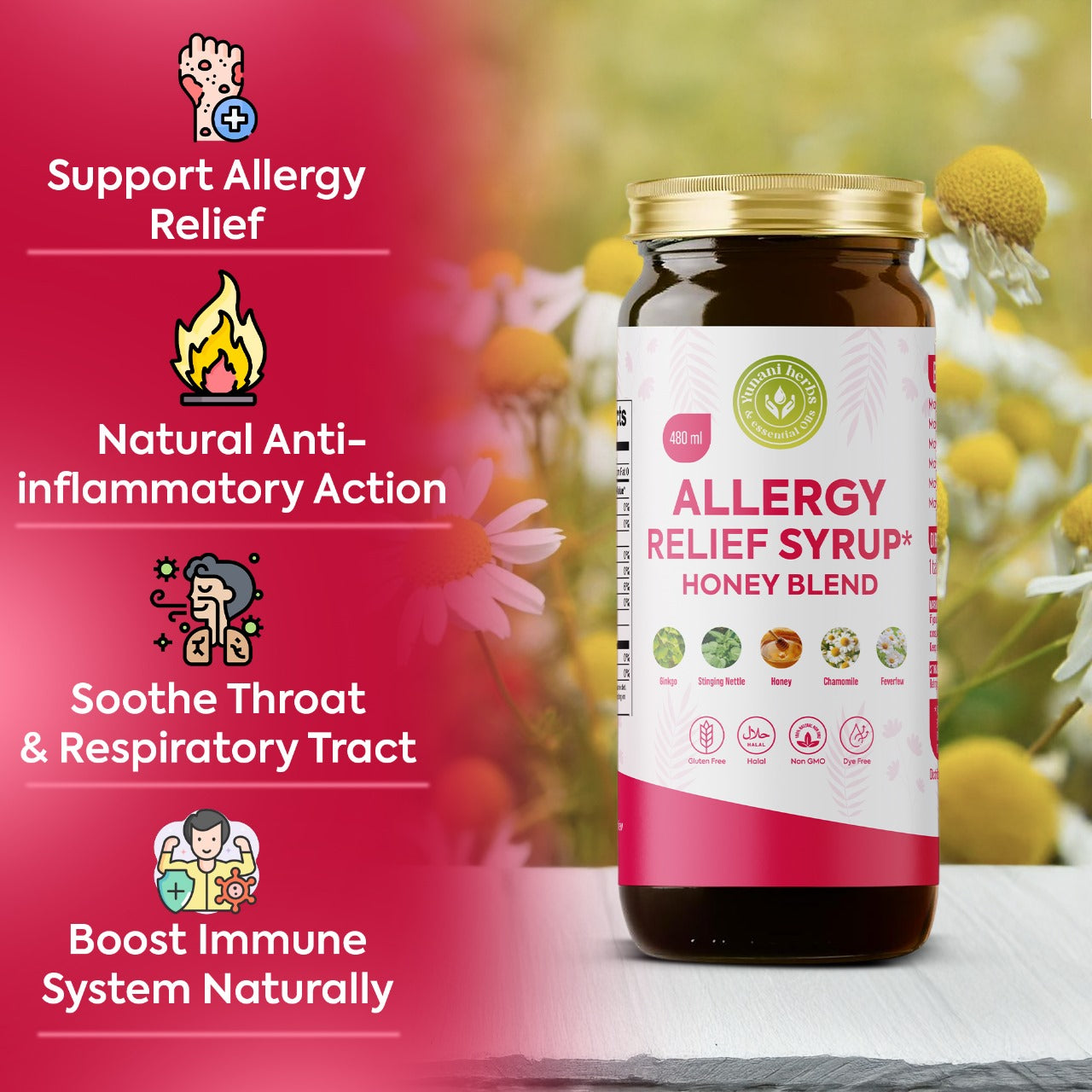 Yunani Herbs - Allergy Relief Syrup Honey Blend