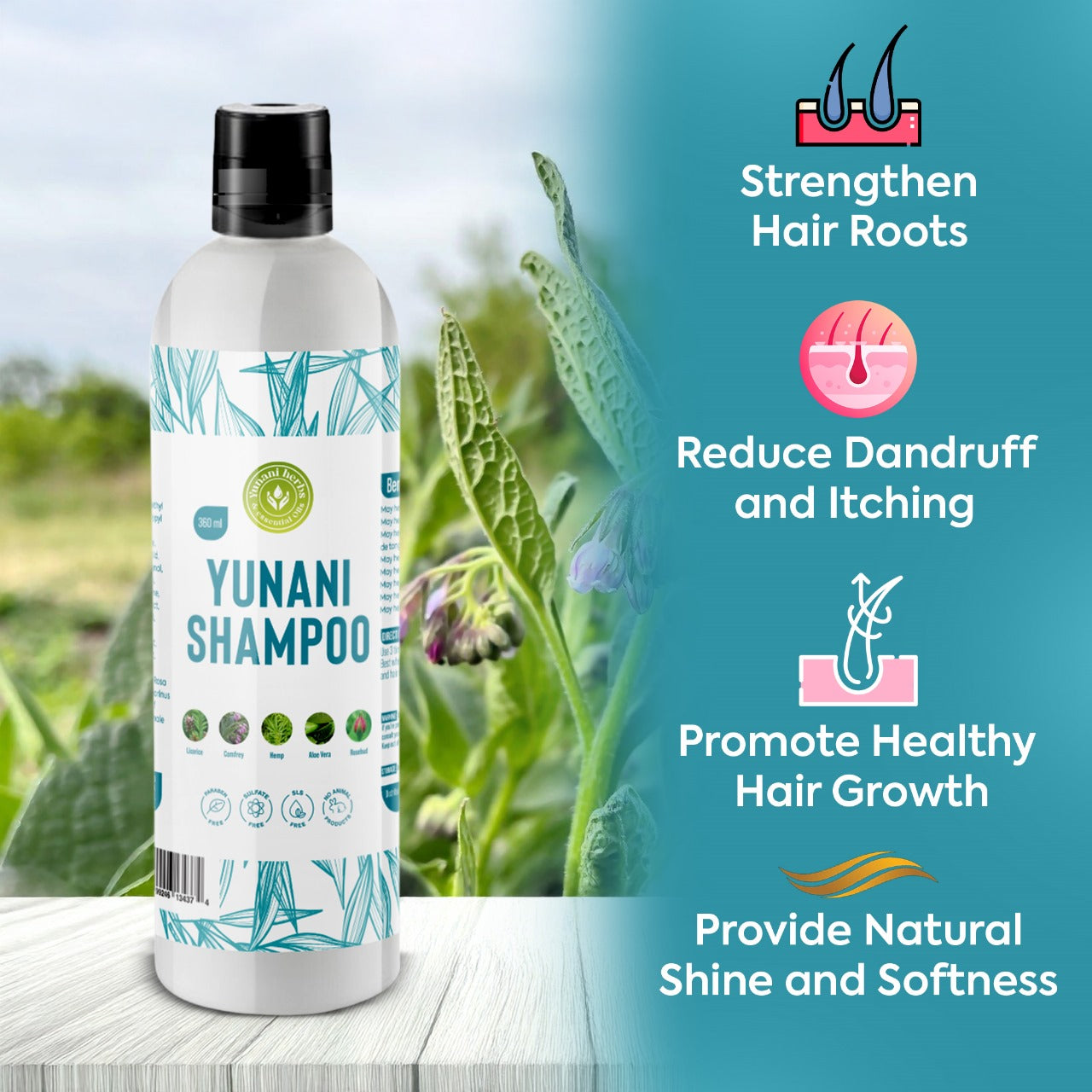 Yunani Shampoo Complete Herbal Solution