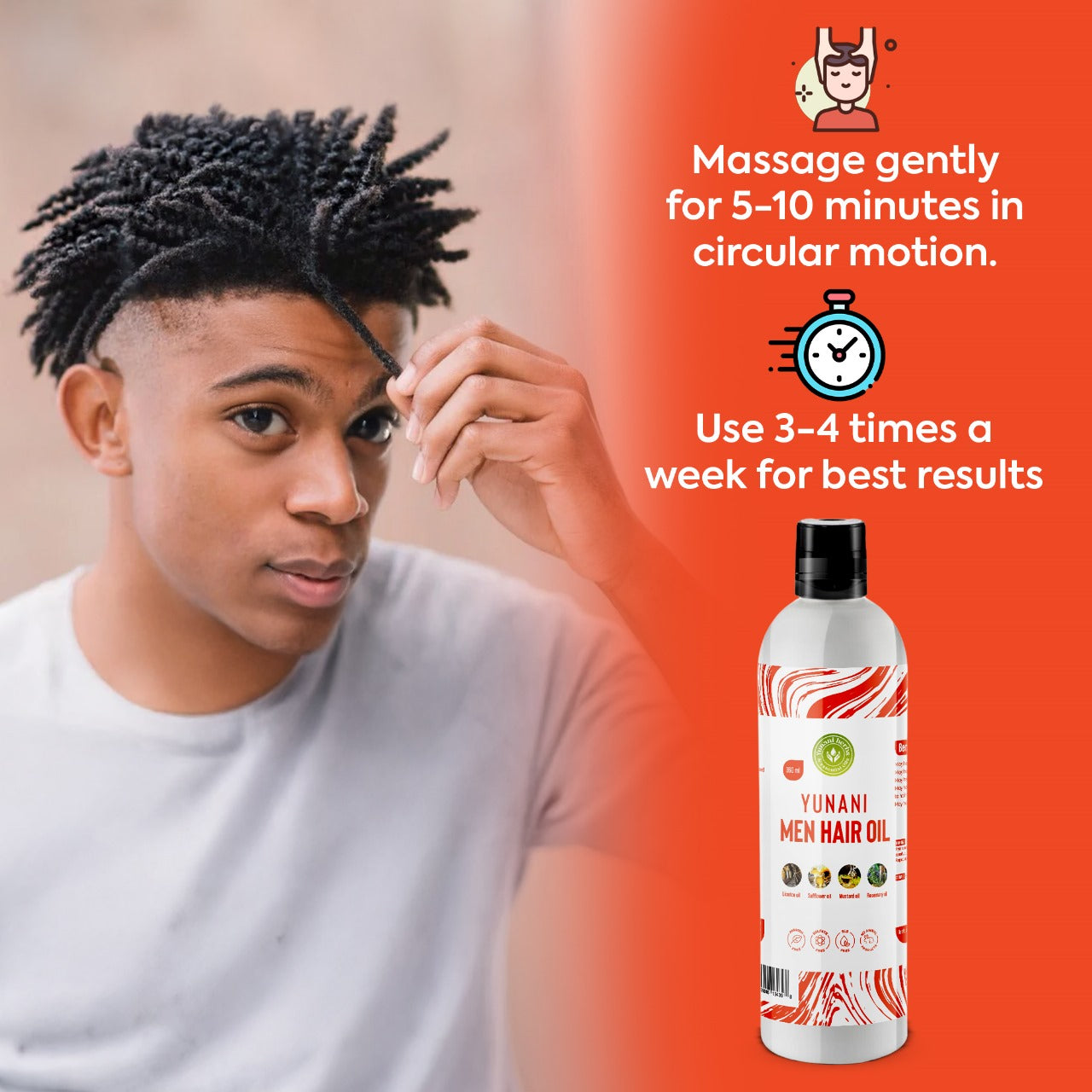 Yunani Herbs - Men Hair Oil Organic Herbal Blend