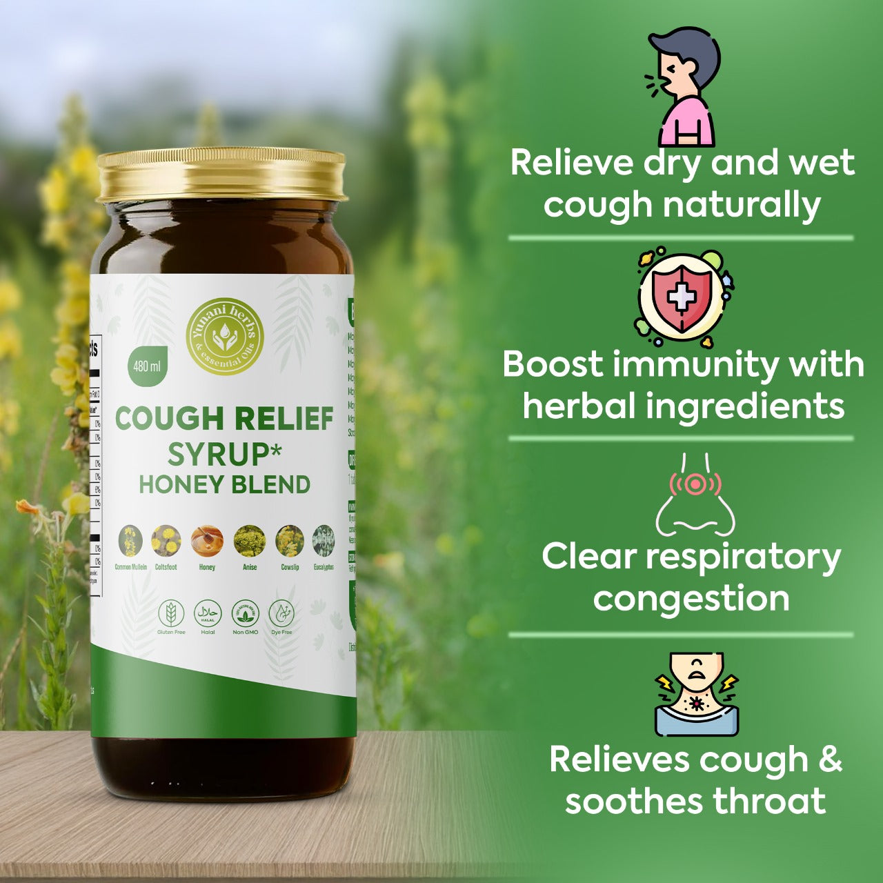 Yunani Herbs - Cough Relief Syrup Honey Blend