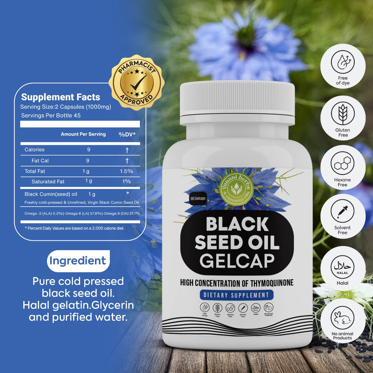 Black Seed Oil Gelcaps - 500mg