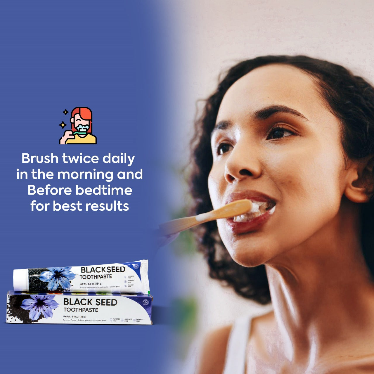 Black Seed Toothpaste Fluoride Free Paraben Free 6.5 oz 6 pack value