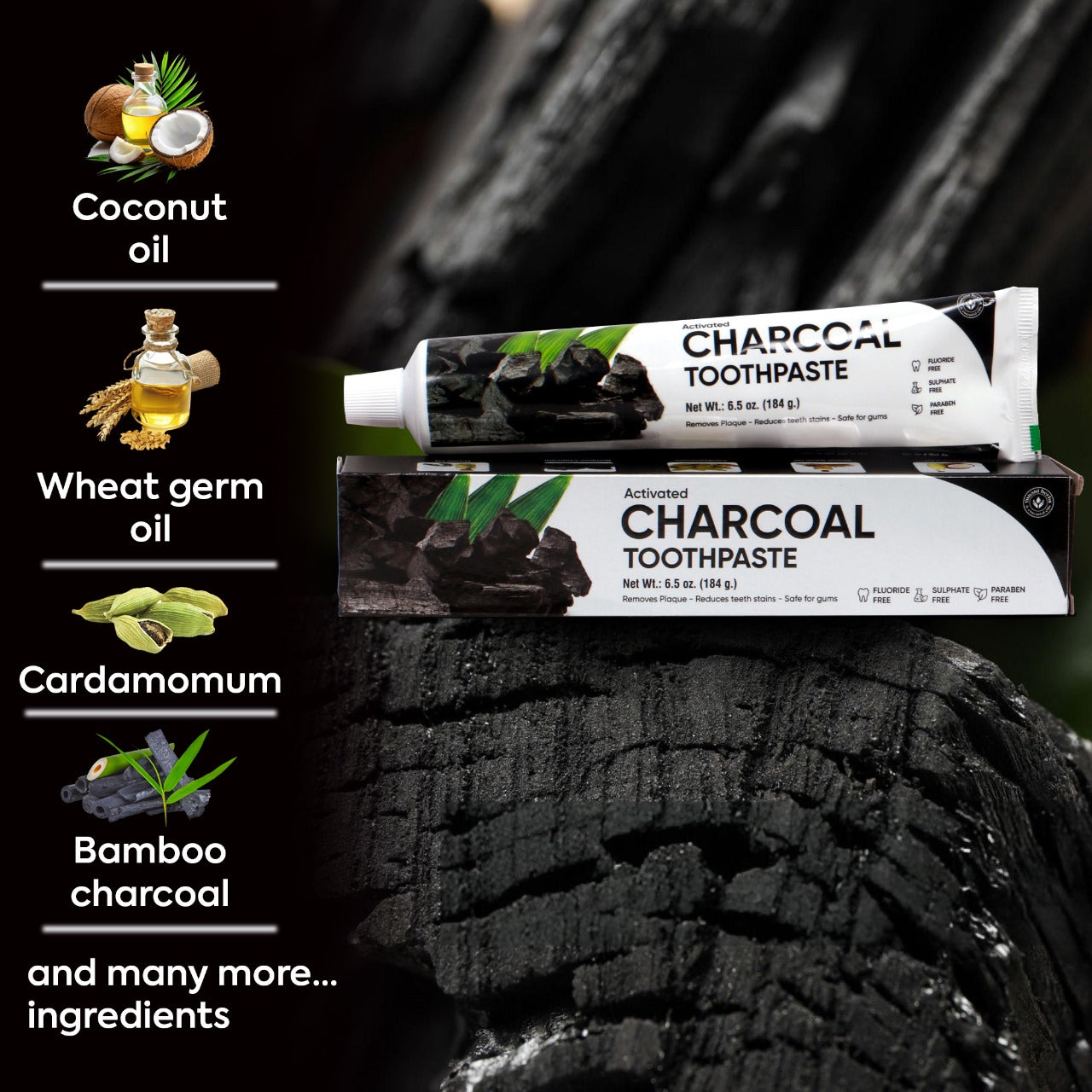 Yunani Herbs - Activated Charcoal Toothpaste