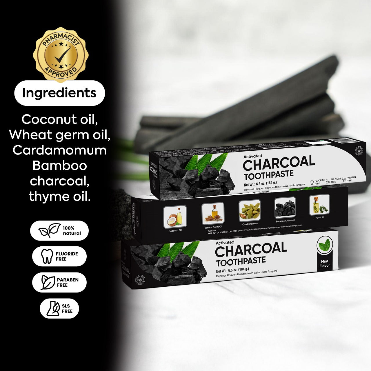 Yunani Herbs - Activated Charcoal Toothpaste