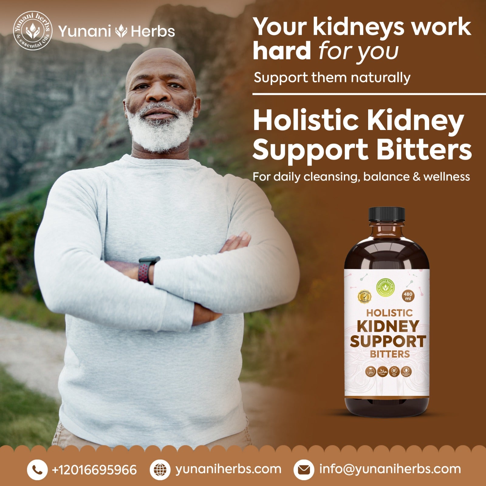 Holistic Kidney support Bitters 480 mls